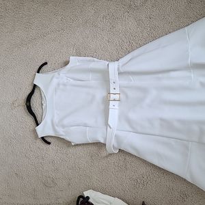 WHBM white a-line dress